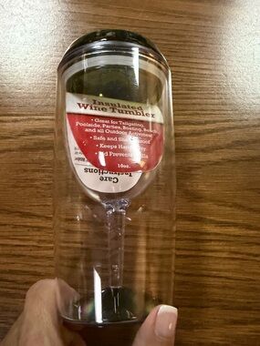 Insulated Clear Wine Tumbler - 10oz